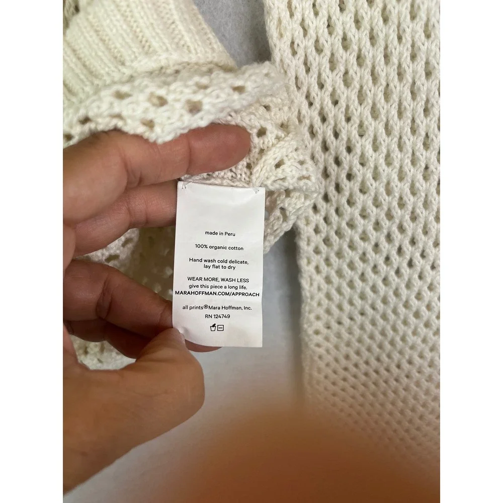 Mara Hoffman Uschi‎ Sweater Cream Sz XS